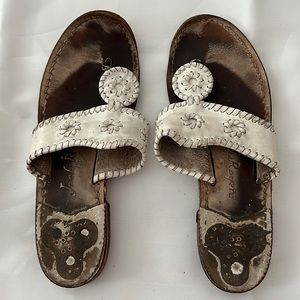 White Jack Rogers Classic Sandals 8.5
